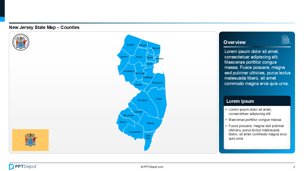 Map Series: New Jersey PPT Map PPT Slide 4