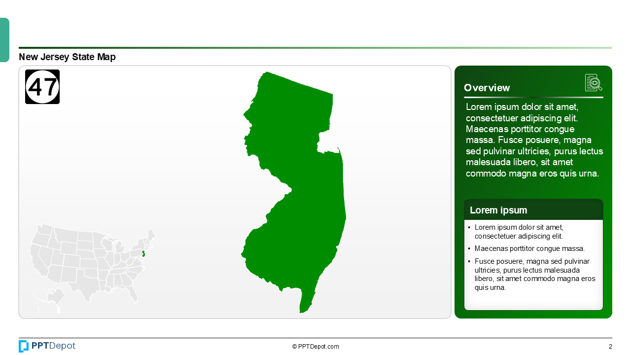 Map Series: New Jersey PPT Map PPT Slide 3