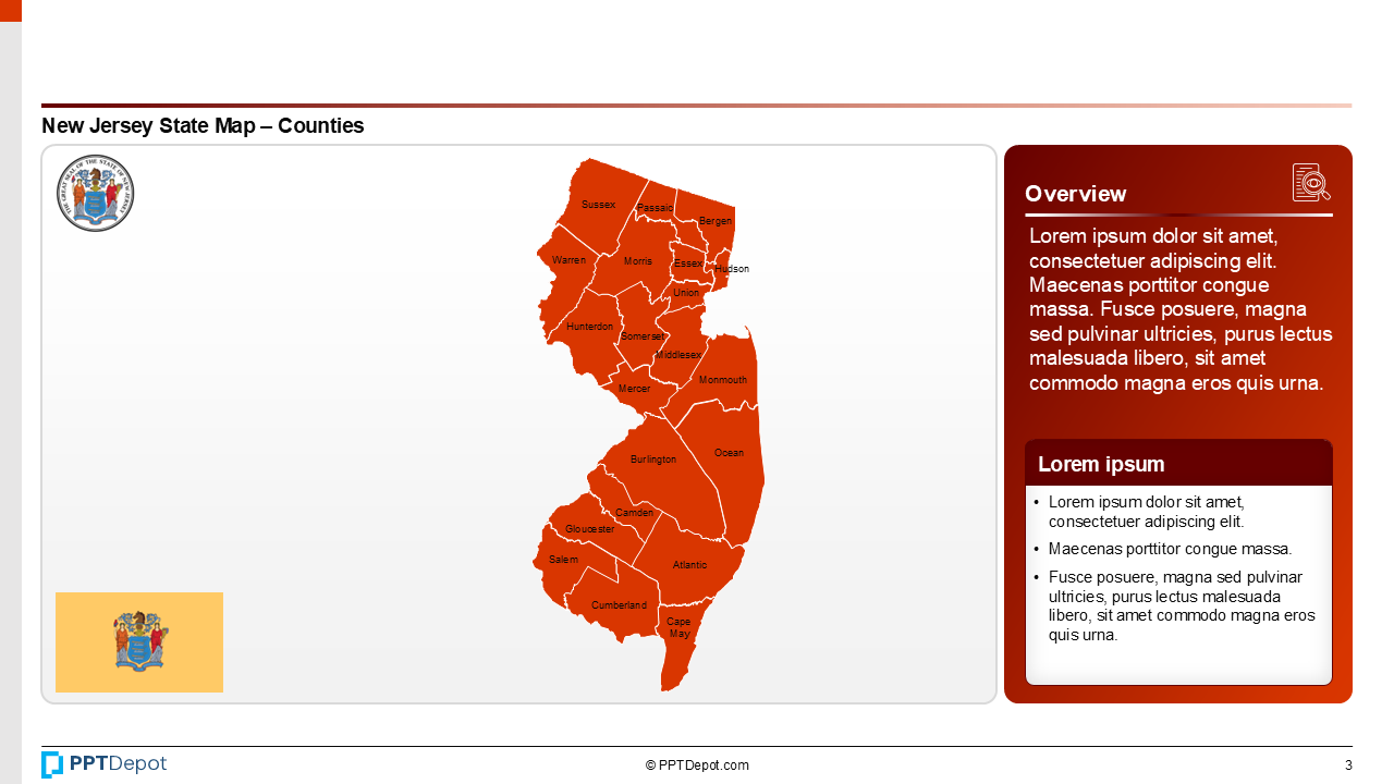 Map Series: New Jersey PPT Map PPT Slide 4