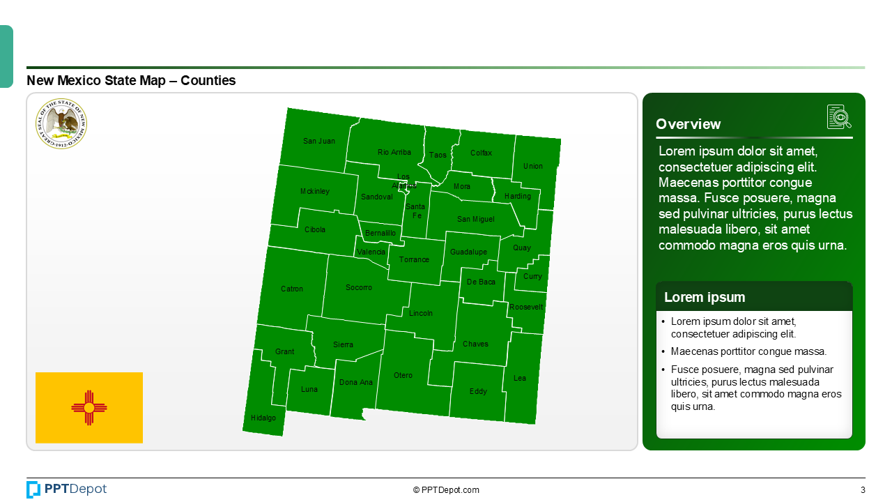 Map Series: New Mexico PPT Map PPT Slide 4