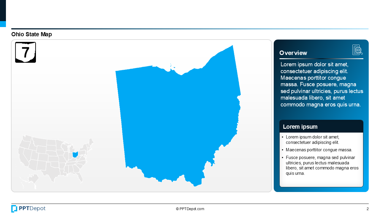 Map Series: Ohio PPT Map PPT Slide 3