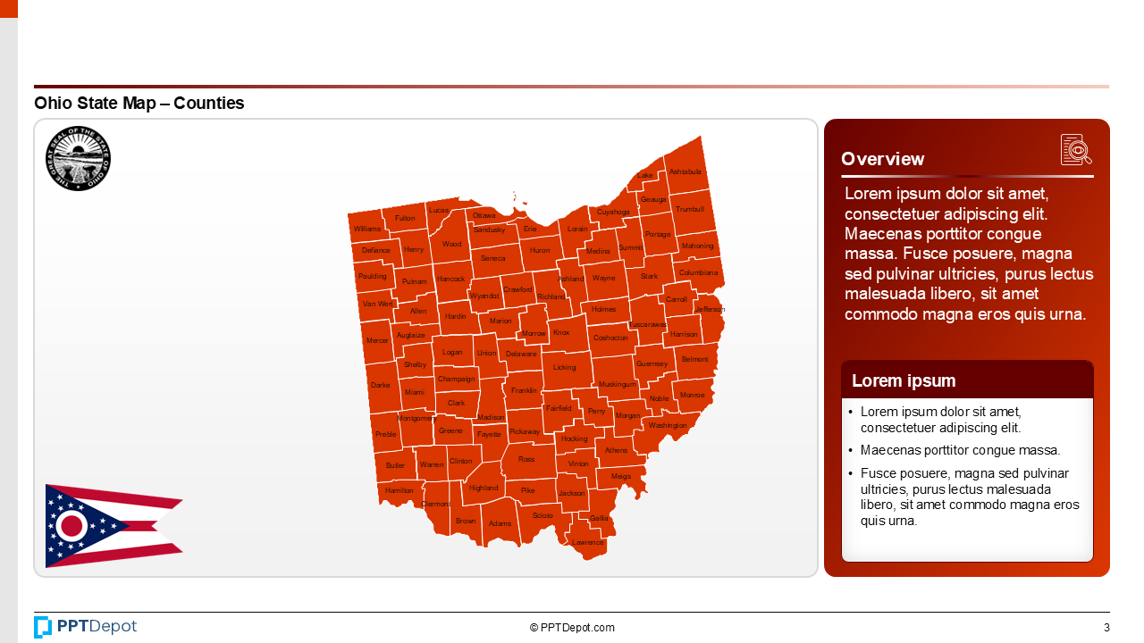 Map Series: Ohio PPT Map PPT Slide 4