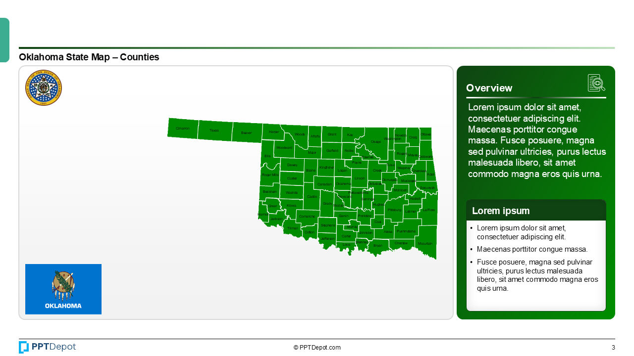 Map Series: Oklahoma PPT Map PPT Slide 4