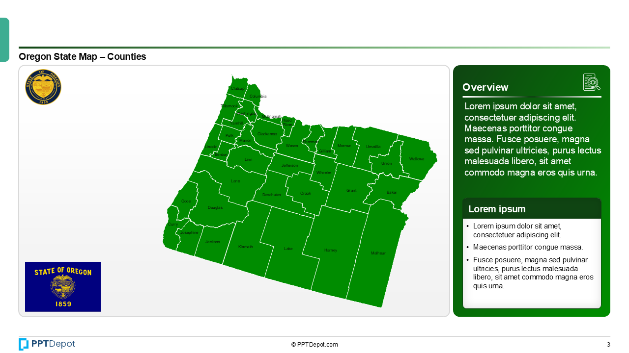 Map Series: Oregon PPT Map PPT Slide 4