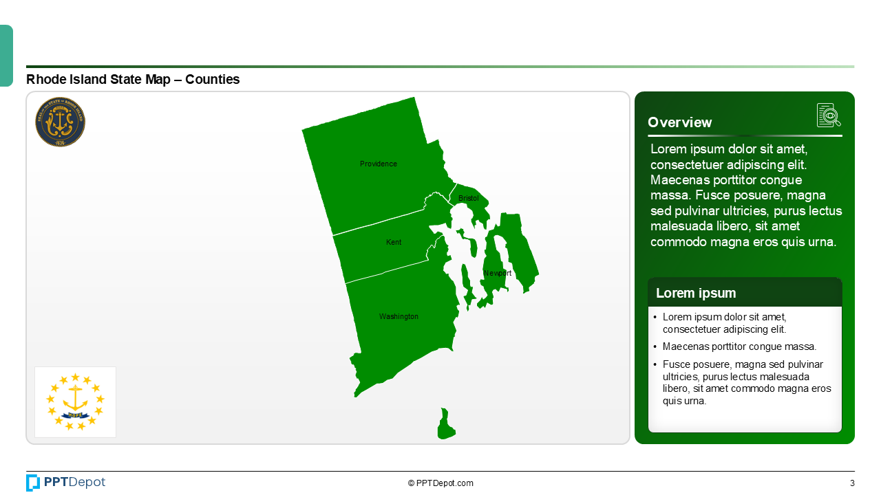 Map Series: Rhode Island PPT Map PPT Slide 4