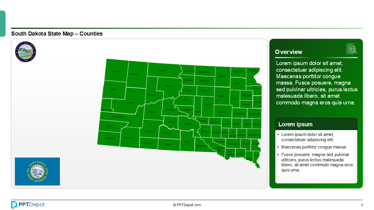 Map Series: South Dakota PPT Map PPT Slide 4