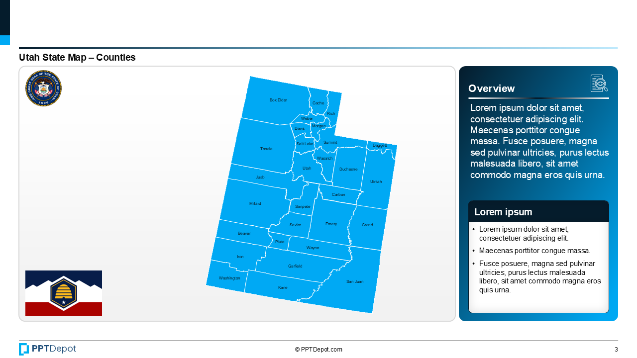 Map Series: Utah PPT Map PPT Slide 4