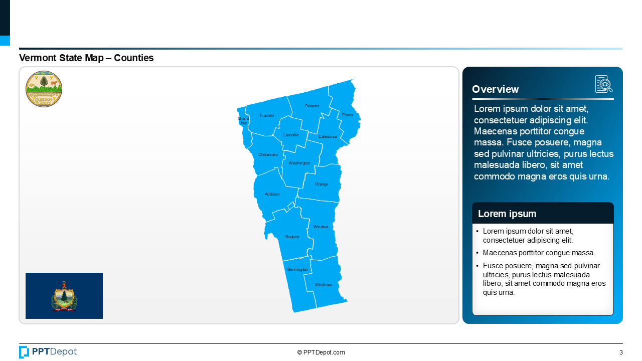 Map Series: Vermont PPT Map PPT Slide 4