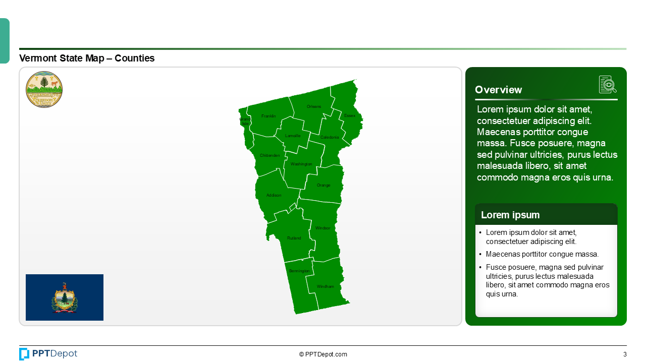 Map Series: Vermont PPT Map PPT Slide 4
