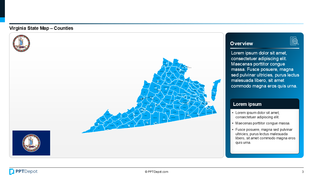 Map Series: Virginia PPT Map PPT Slide 4