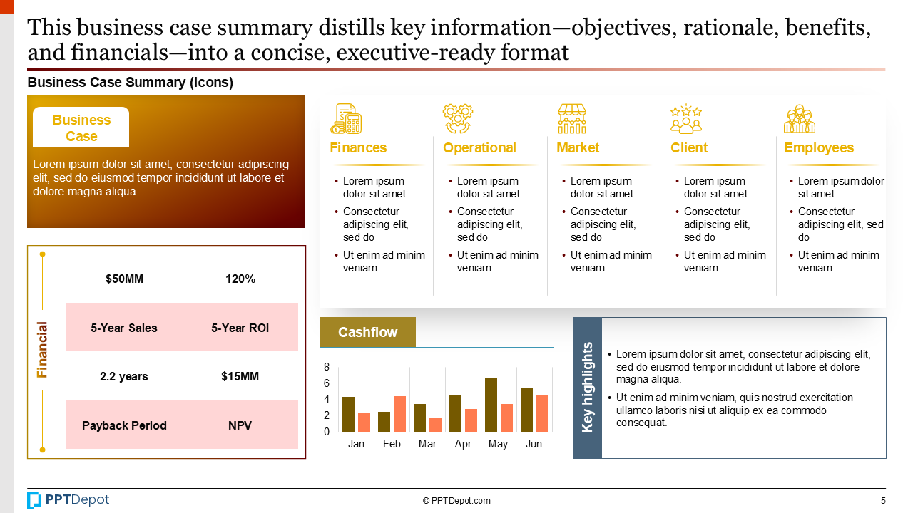 Business Case PPT Slide 3