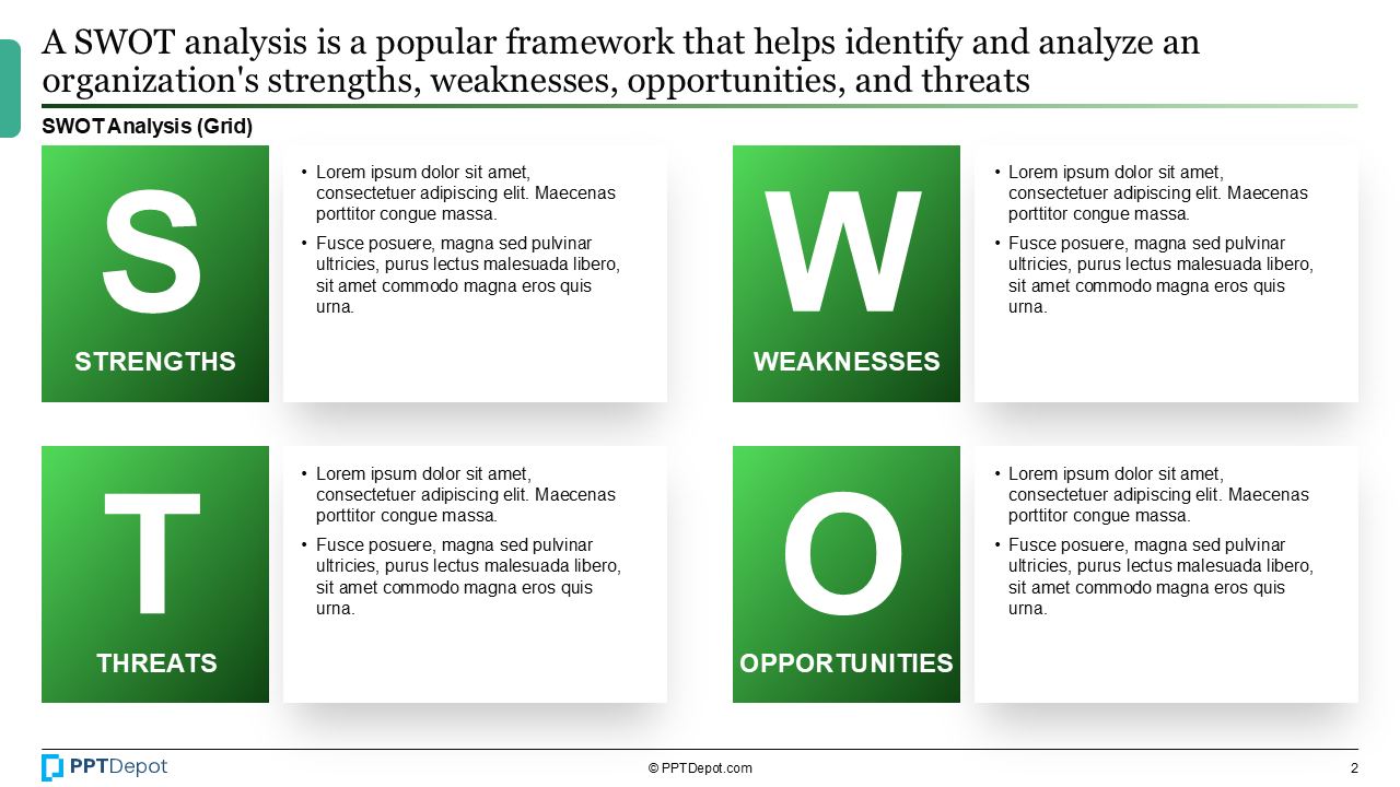 SWOT Analysis PPT Slide 2