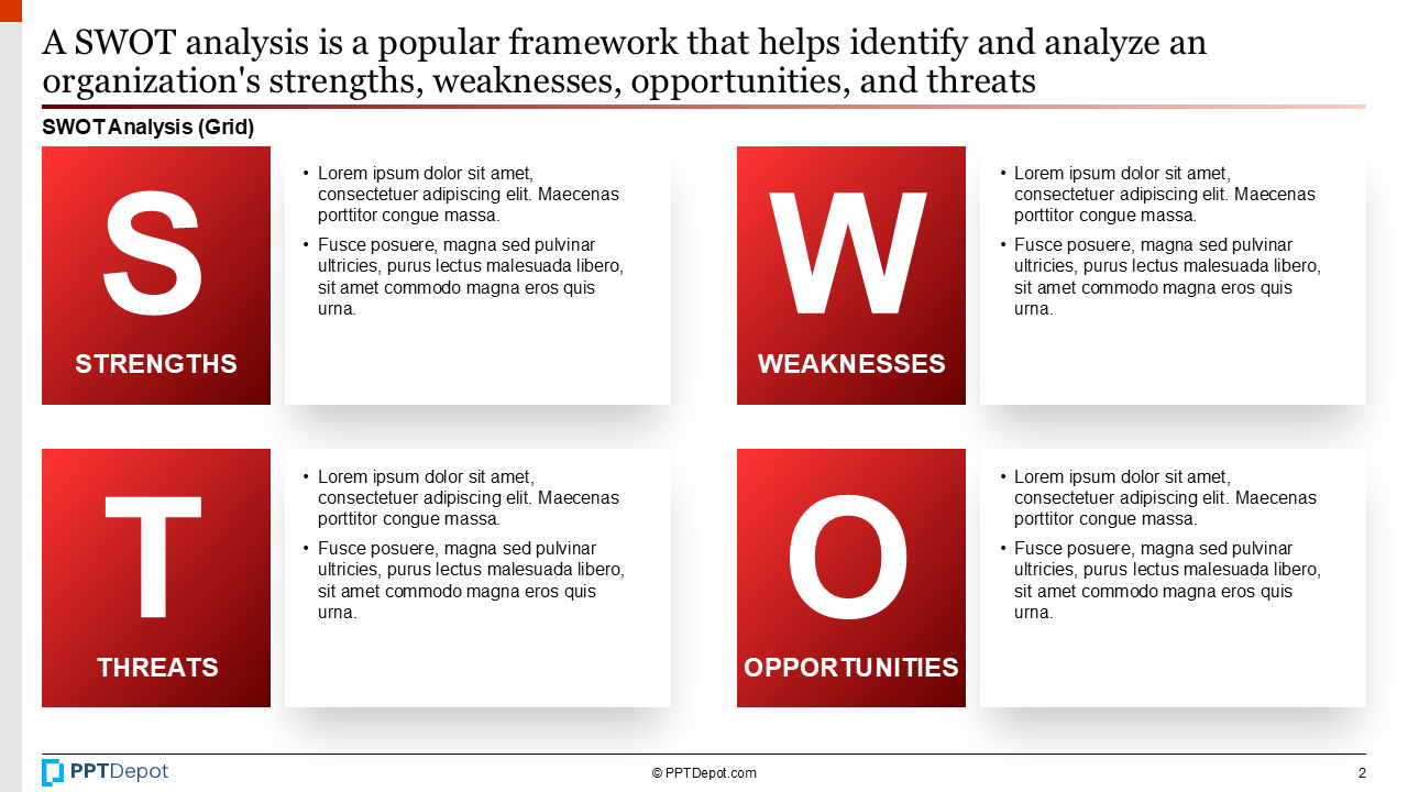 SWOT Analysis PPT Slide 2
