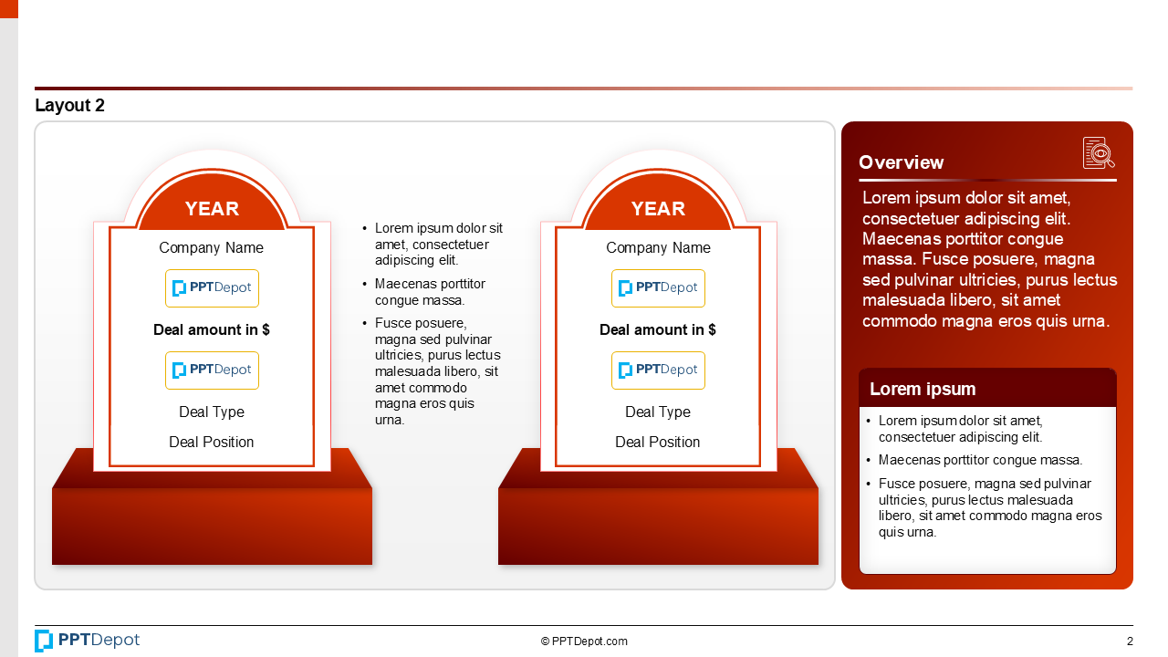 Deal Tombstone Series: Style 1 PPT Slide 3