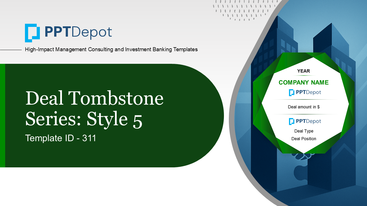 Deal Tombstone Series: Style 5 PPT Slide 1