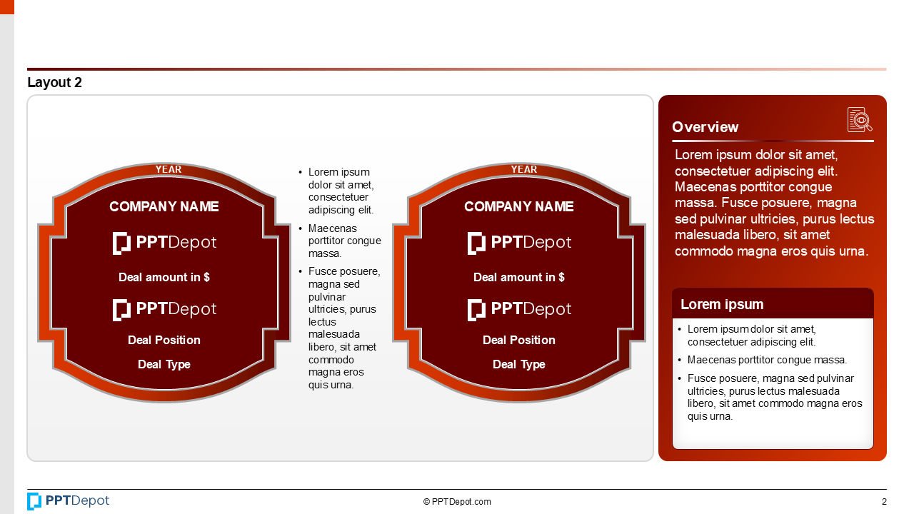 Deal Tombstone Series: Style 10 PPT Slide 3