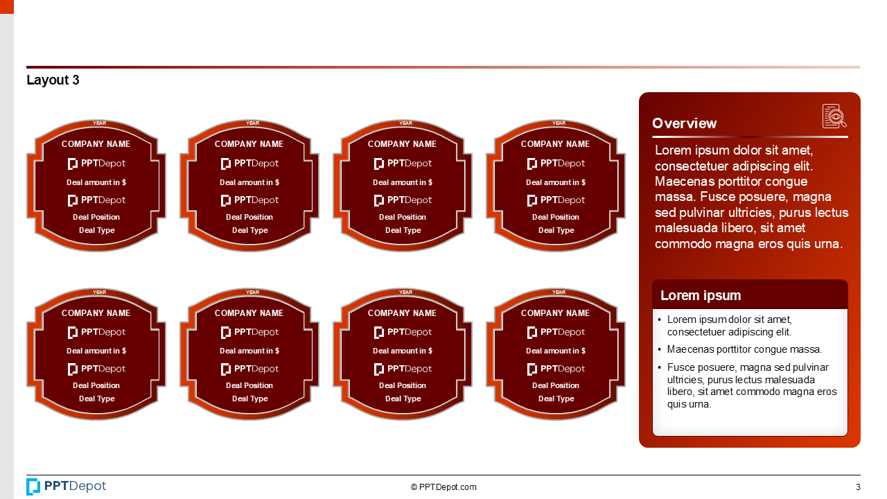 Deal Tombstone Series: Style 10 PPT Slide 4