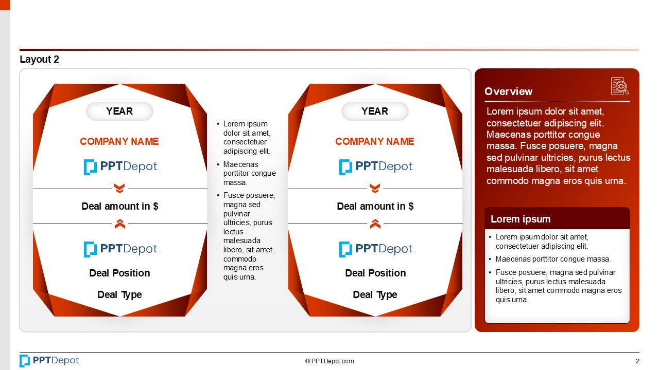 Deal Tombstone Series: Style 11 PPT Slide 3