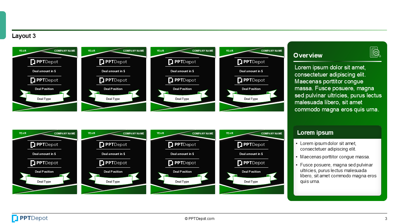 Deal Tombstone Series: Style 13 PPT Slide 4
