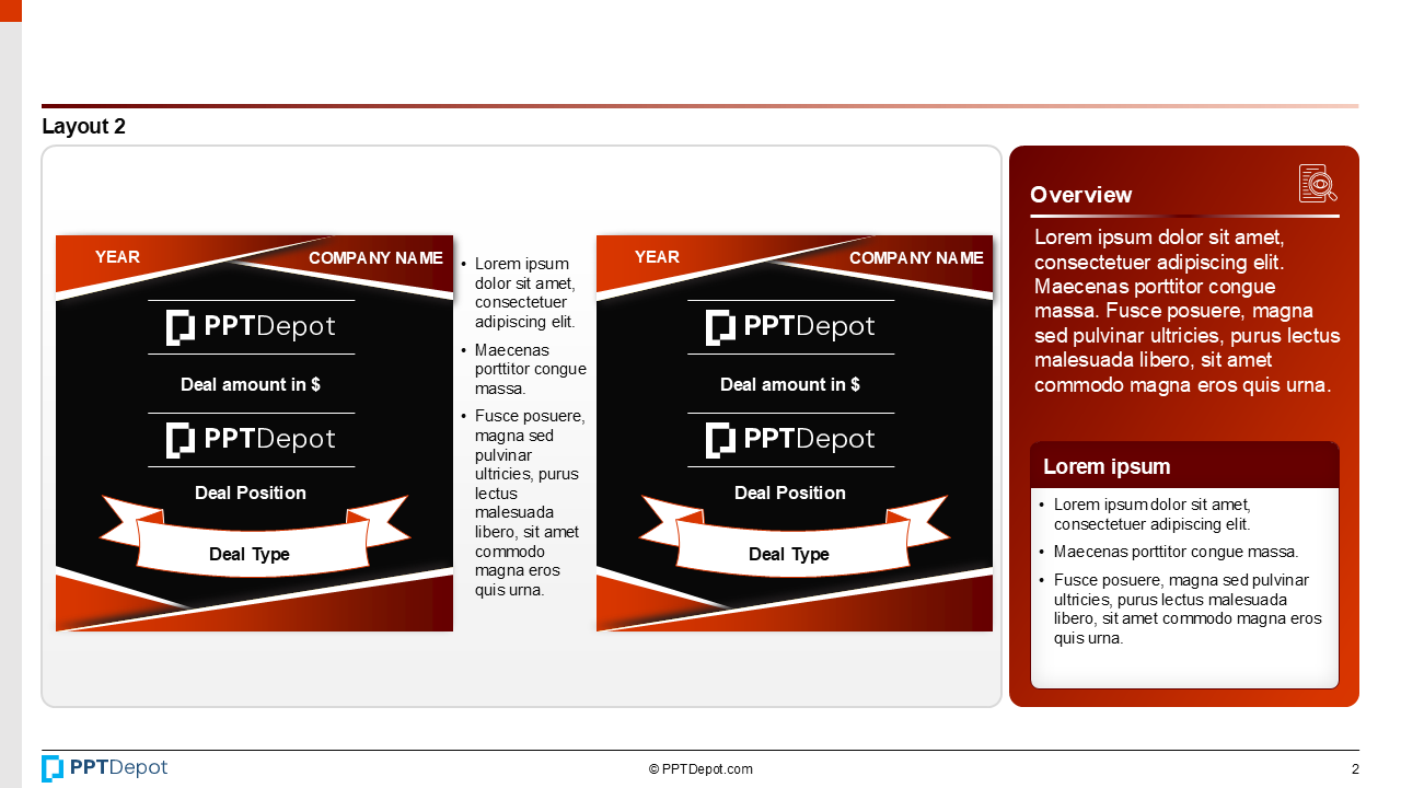 Deal Tombstone Series: Style 13 PPT Slide 3