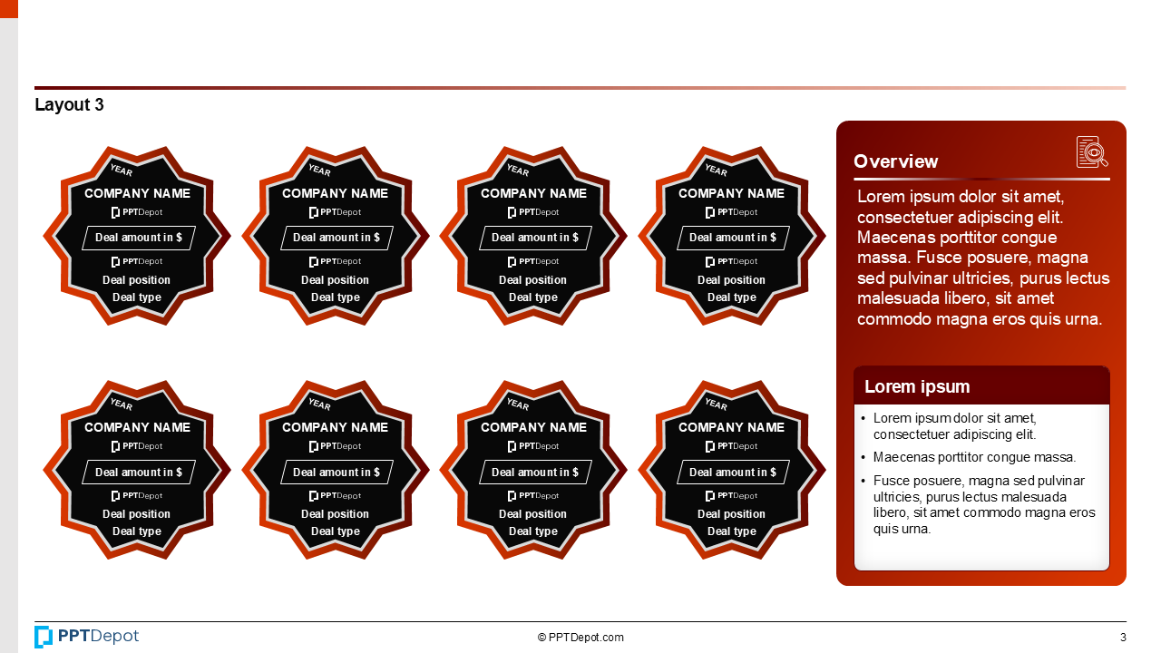 Deal Tombstone Series: Style 30 PPT Slide 4