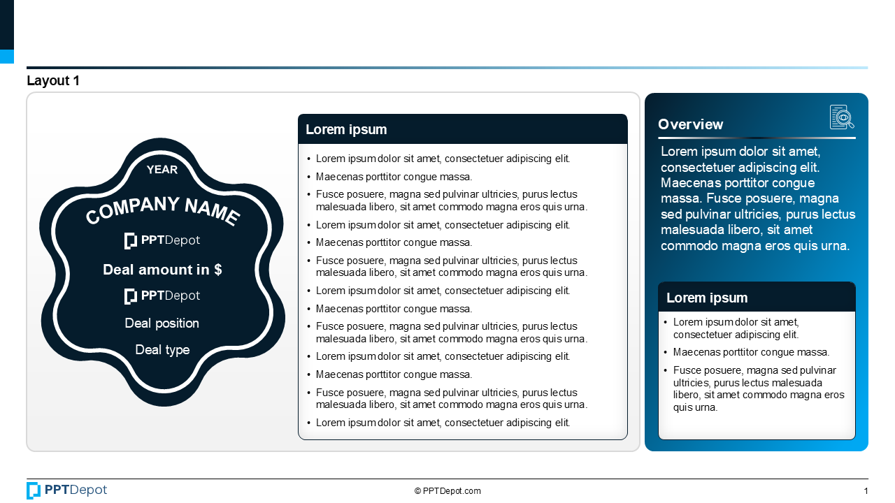 Deal Tombstone Series: Style 31 PPT Slide 2