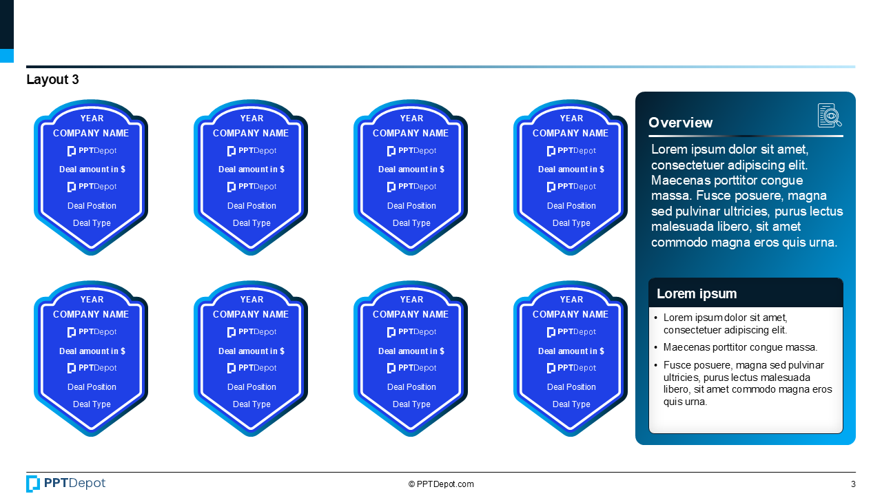 Deal Tombstone Series: Style 32 PPT Slide 4