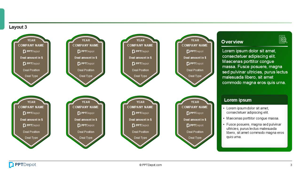 Deal Tombstone Series: Style 32 PPT Slide 4