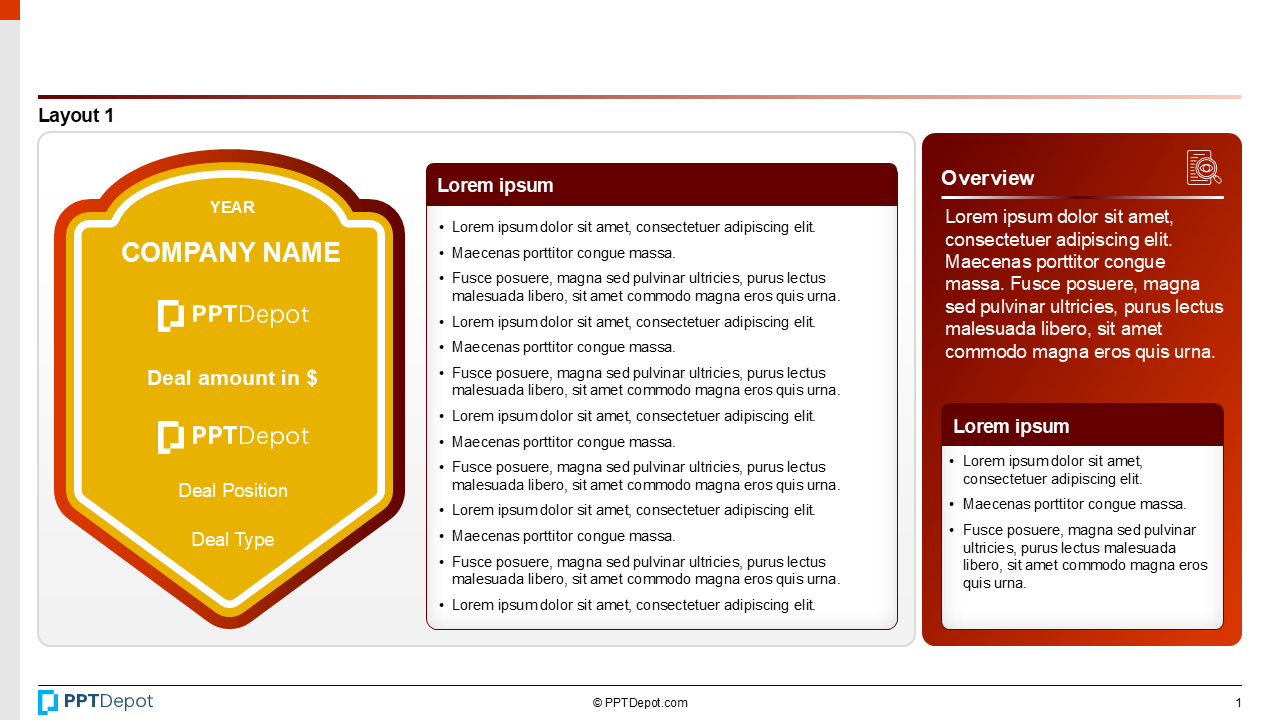 Deal Tombstone Series: Style 32 PPT Slide 2