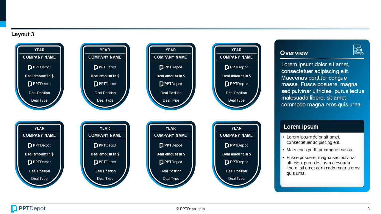 Deal Tombstone Series: Style 33 PPT Slide 4