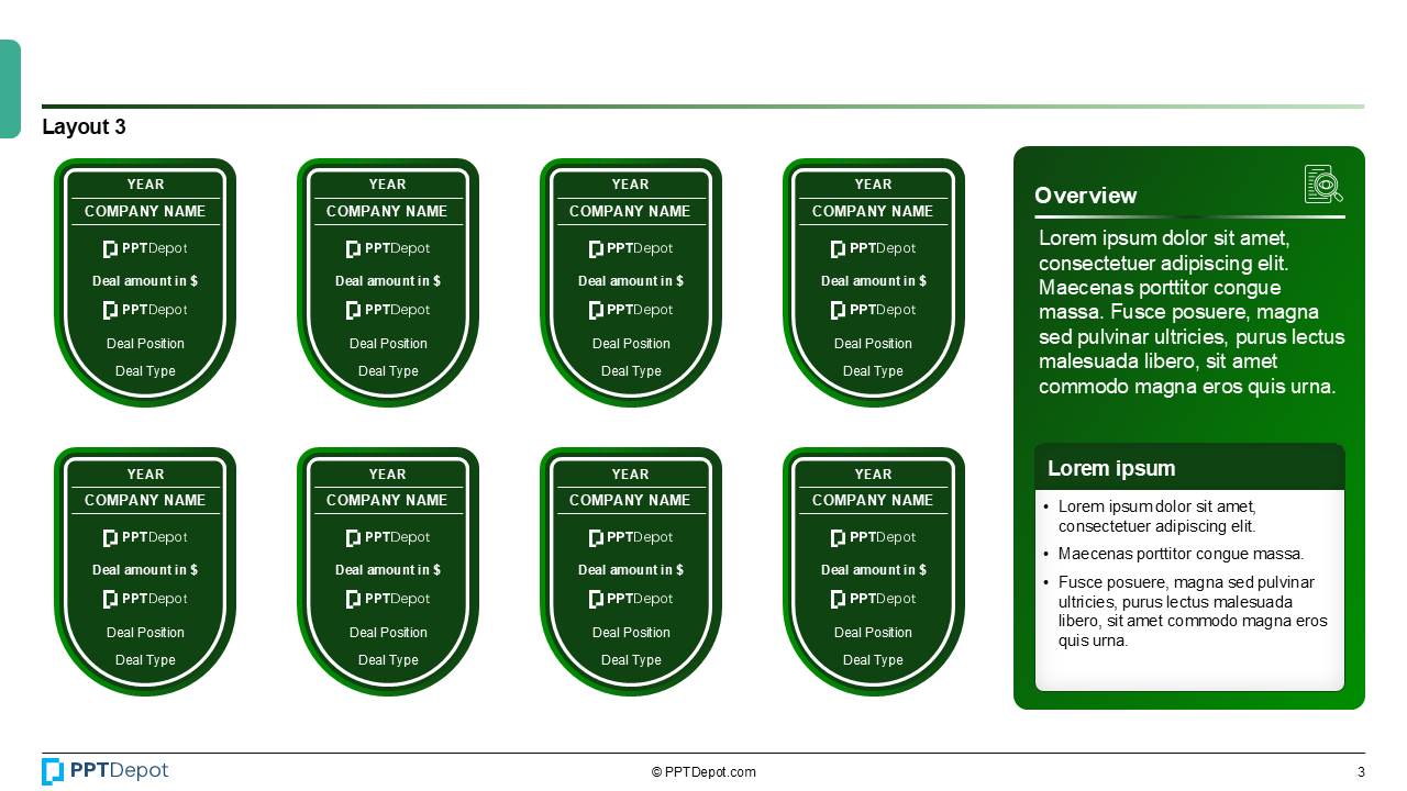 Deal Tombstone Series: Style 33 PPT Slide 4