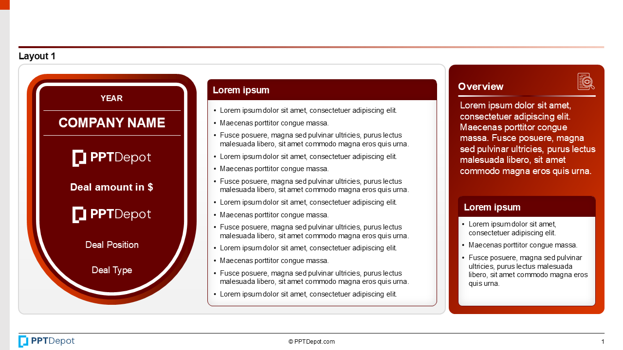 Deal Tombstone Series: Style 33 PPT Slide 2