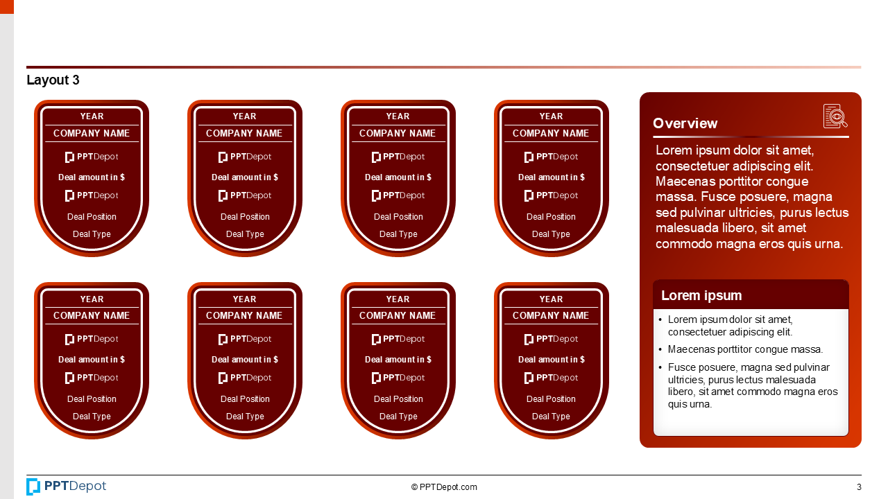 Deal Tombstone Series: Style 33 PPT Slide 4