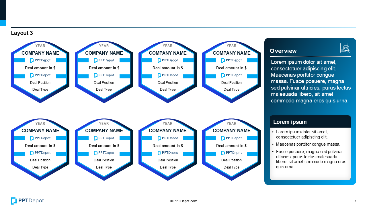 Deal Tombstone Series: Style 34 PPT Slide 4