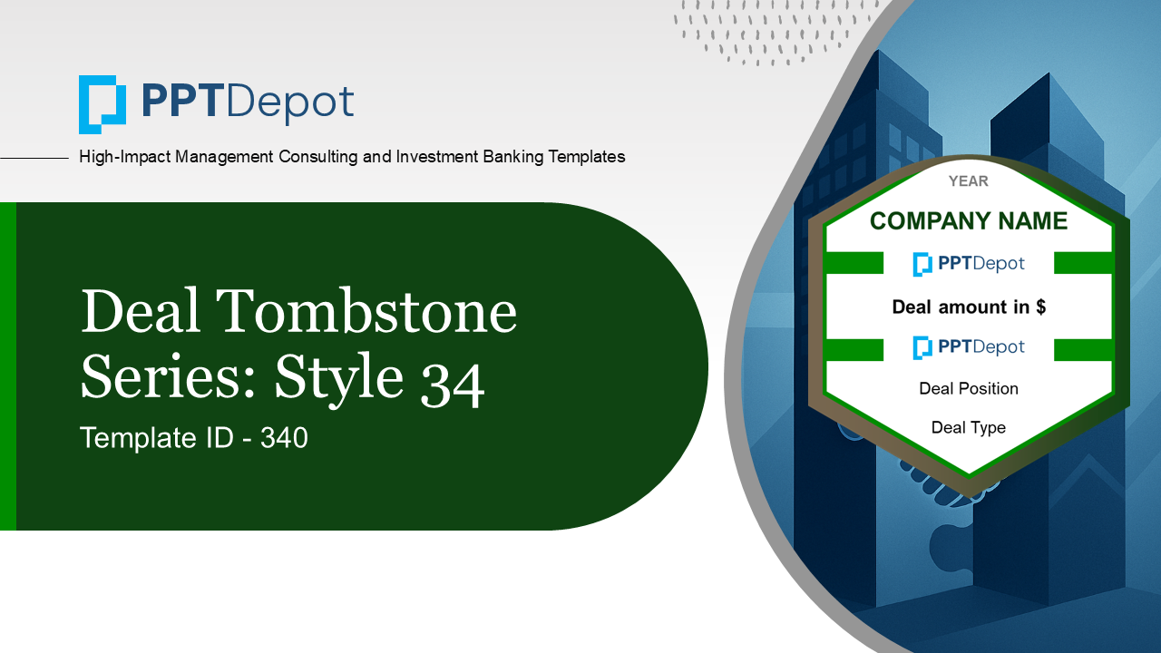 Deal Tombstone Series: Style 34 PPT Slide 1
