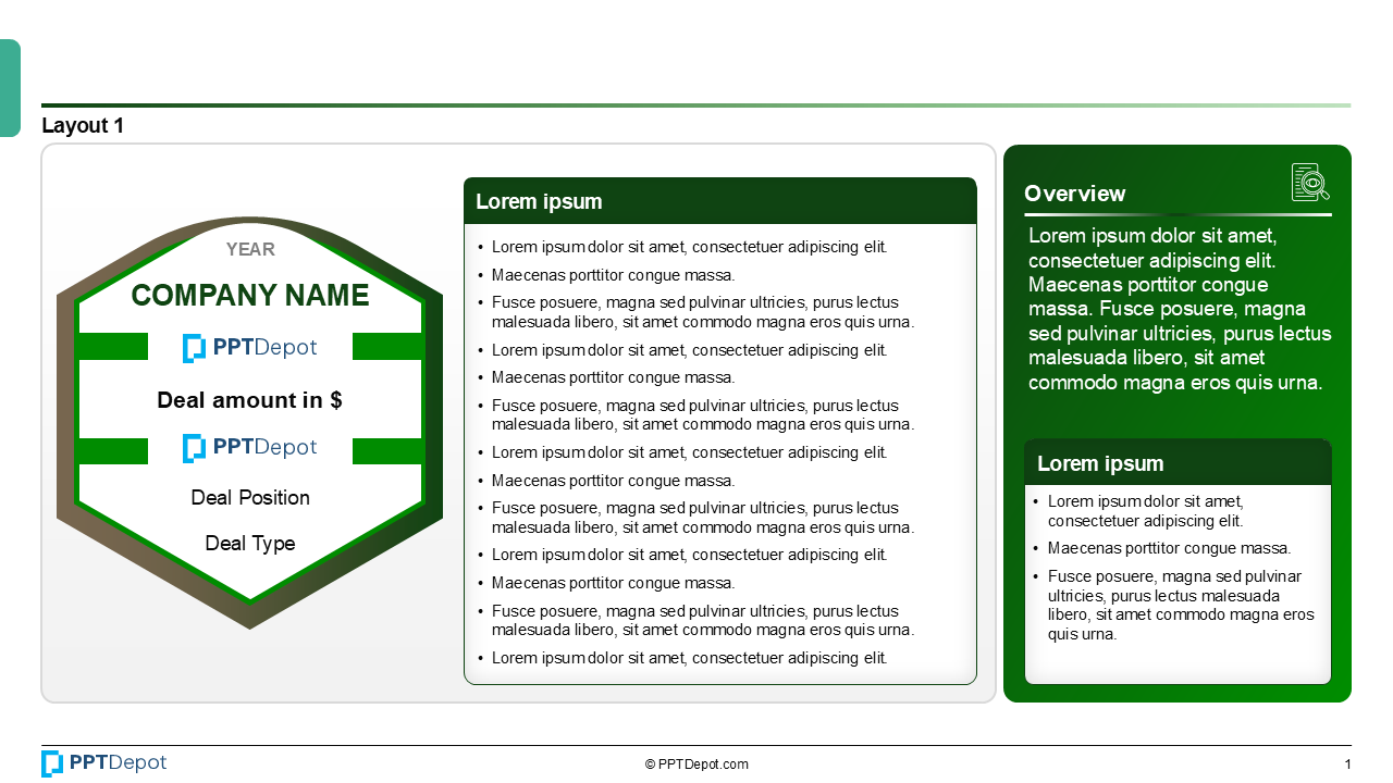 Deal Tombstone Series: Style 34 PPT Slide 2