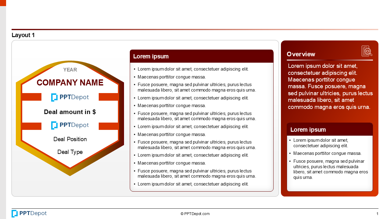 Deal Tombstone Series: Style 34 PPT Slide 2