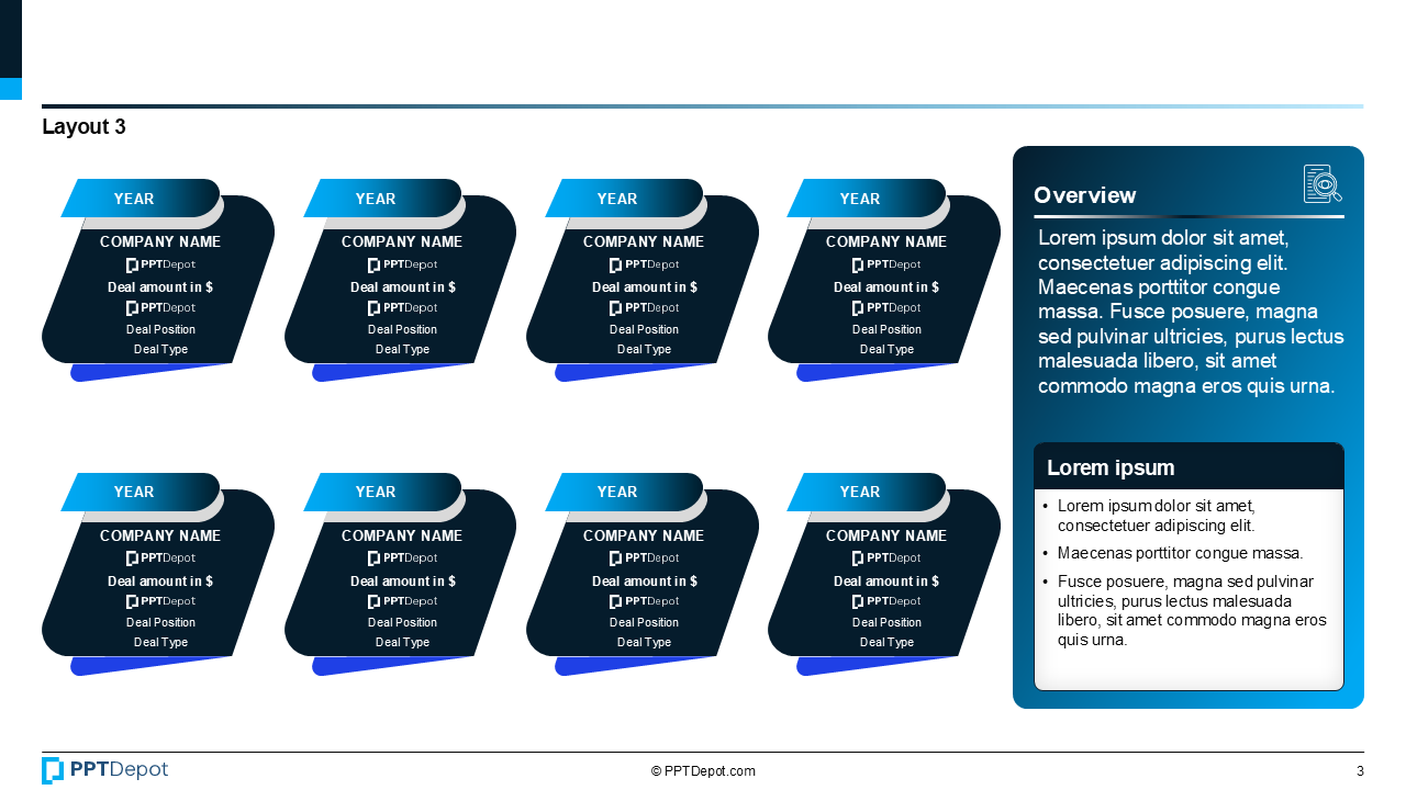 Deal Tombstone Series: Style 35 PPT Slide 4