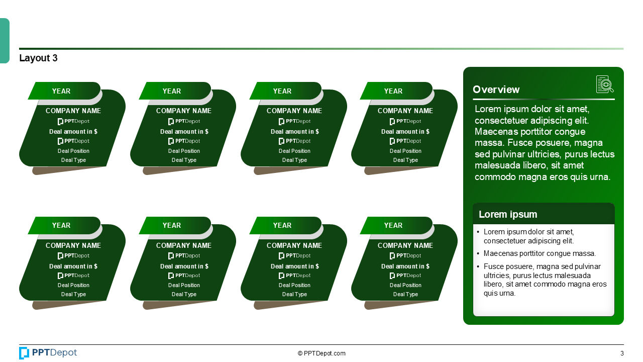 Deal Tombstone Series: Style 35 PPT Slide 4