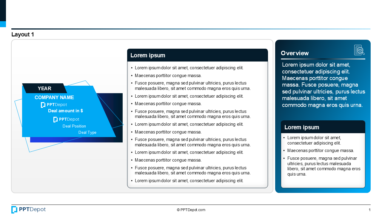 Deal Tombstone Series: Style 36 PPT Slide 2