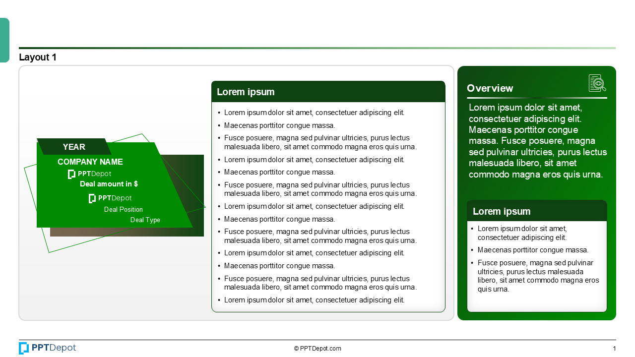 Deal Tombstone Series: Style 36 PPT Slide 2