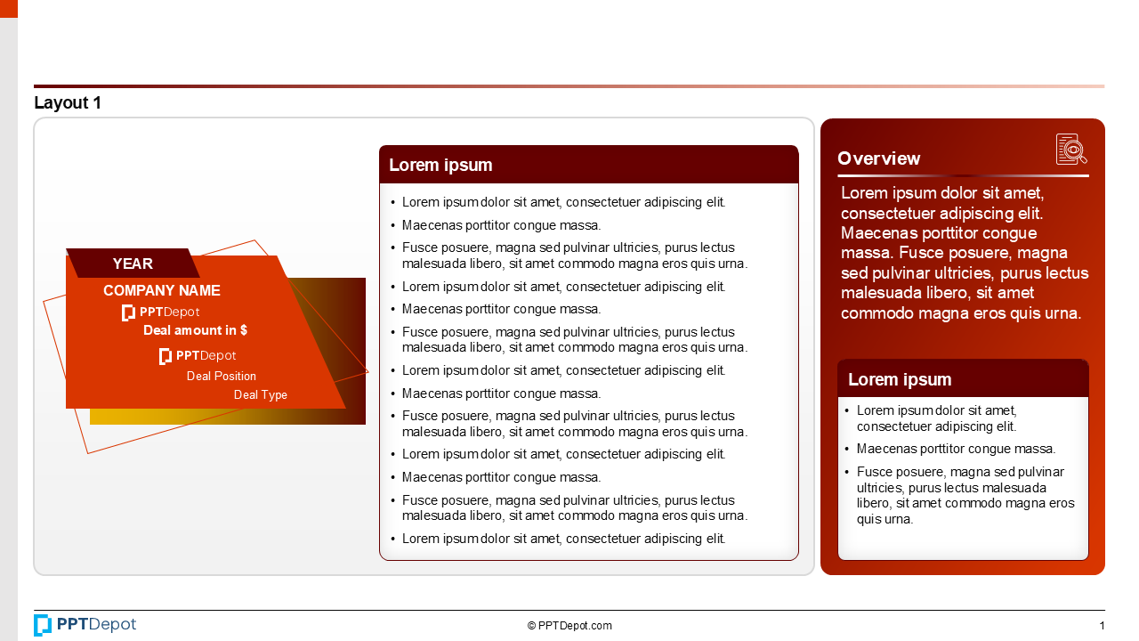 Deal Tombstone Series: Style 36 PPT Slide 2