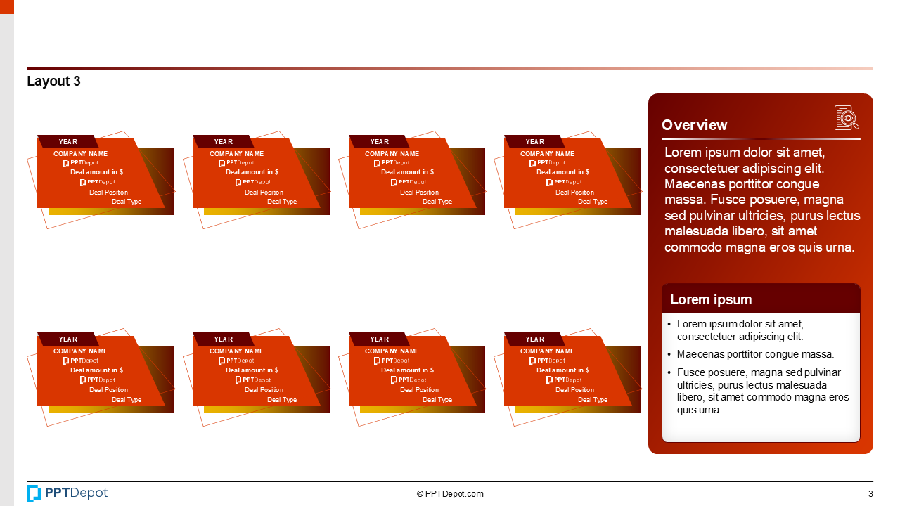 Deal Tombstone Series: Style 36 PPT Slide 4