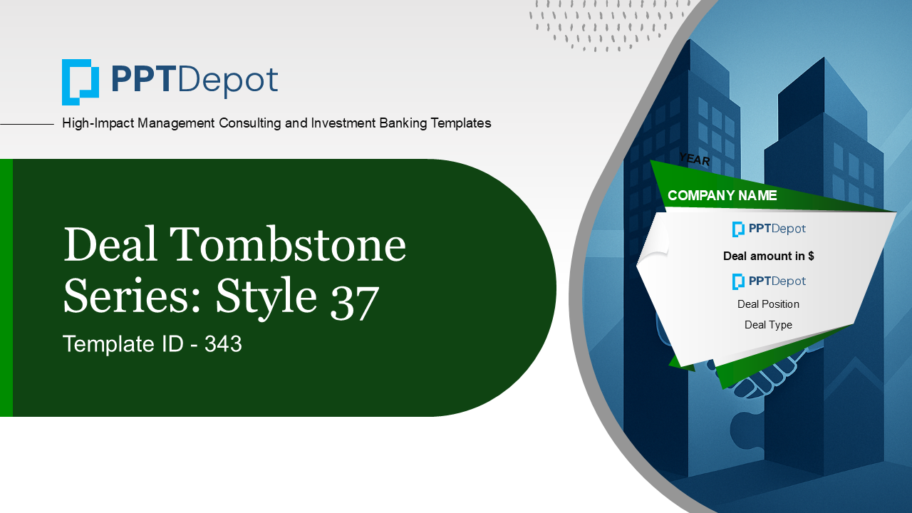 Deal Tombstone Series: Style 37 PPT Slide 1