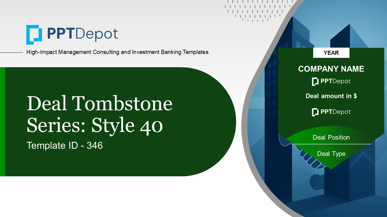 Deal Tombstone Series: Style 40 PPT Slide 1