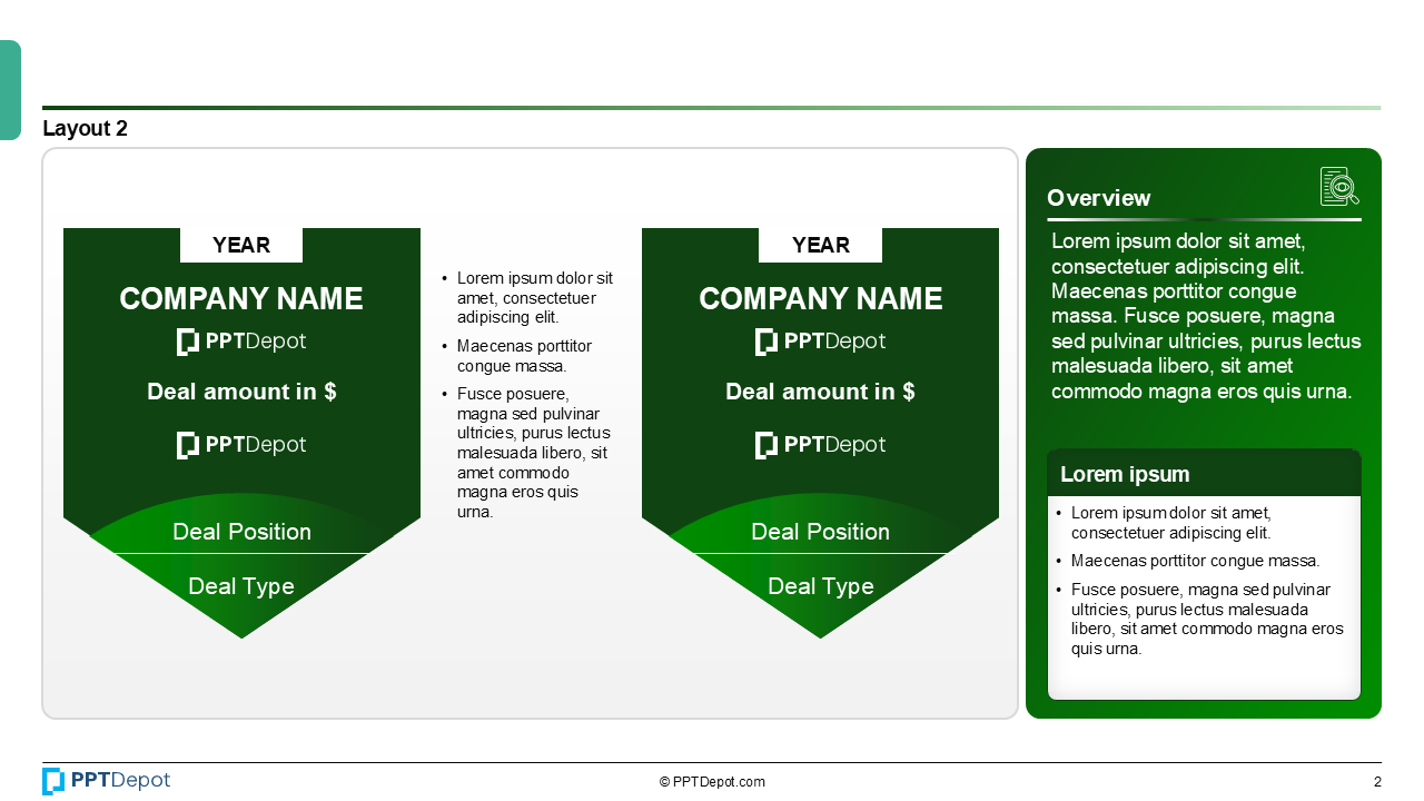 Deal Tombstone Series: Style 40 PPT Slide 3
