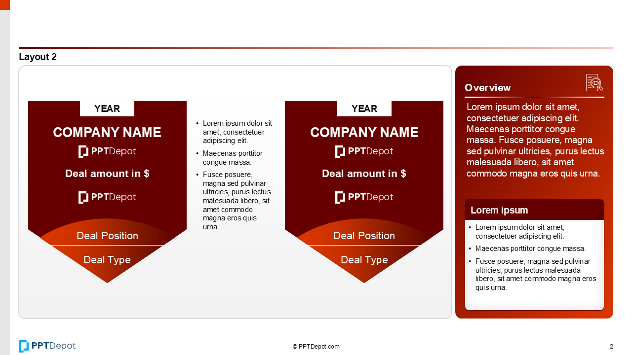 Deal Tombstone Series: Style 40 PPT Slide 3