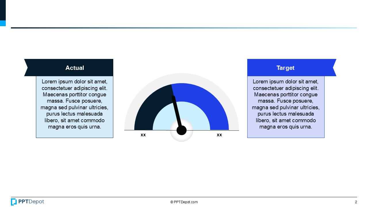 Actual vs. Target Dial PPT Slide 3