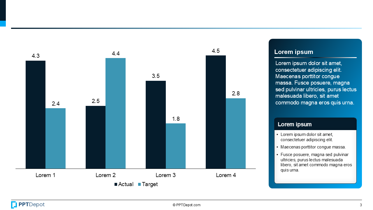 Actual vs. Target Dial PPT Slide 4