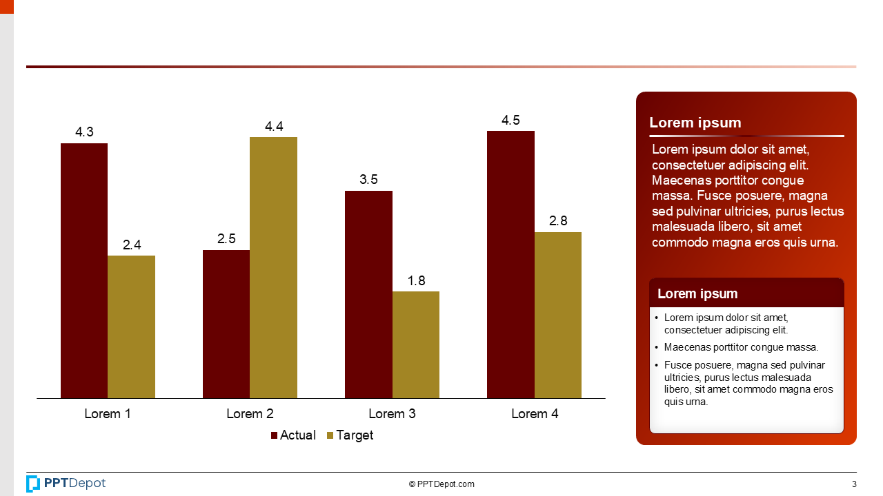 Actual vs. Target Dial PPT Slide 4